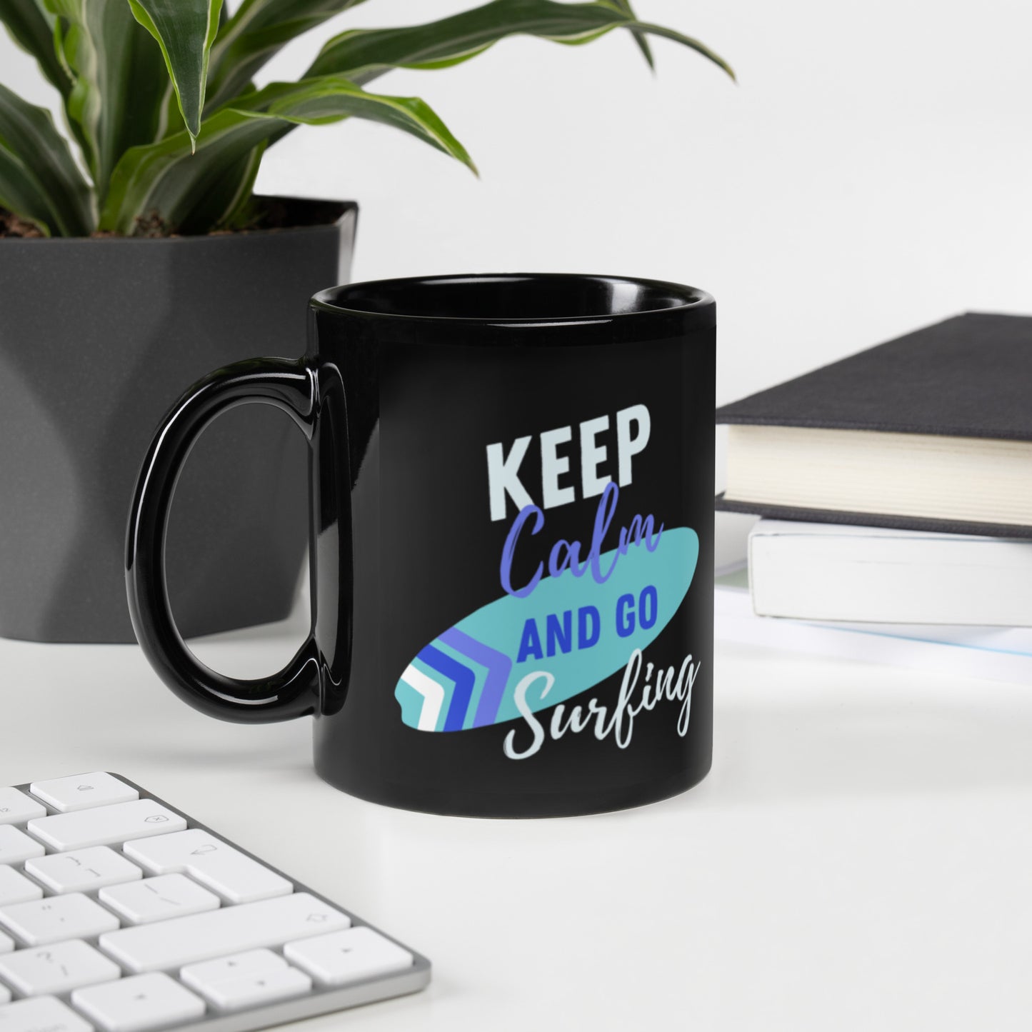 Keep Calm and Go Surfing Ceramic Mug