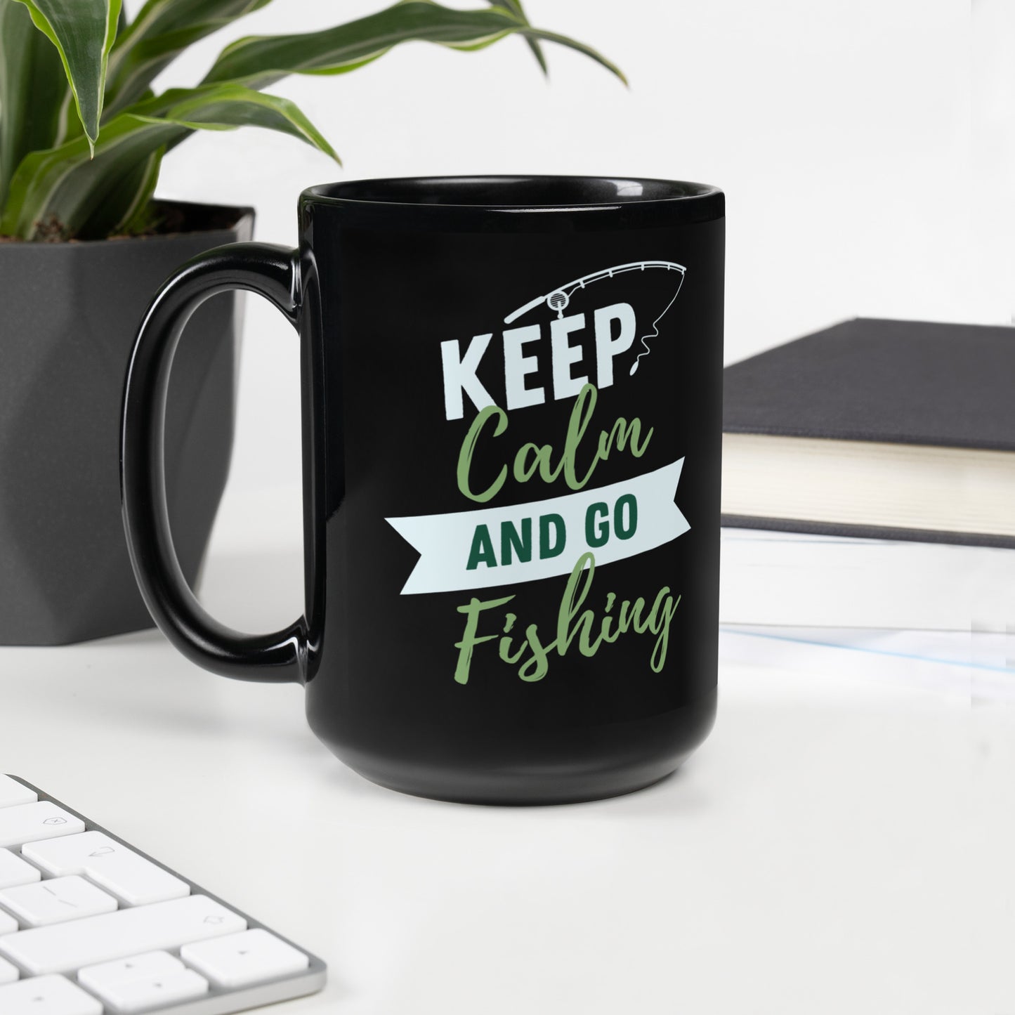 Keep Calm and Go Fishing Ceramic Mug