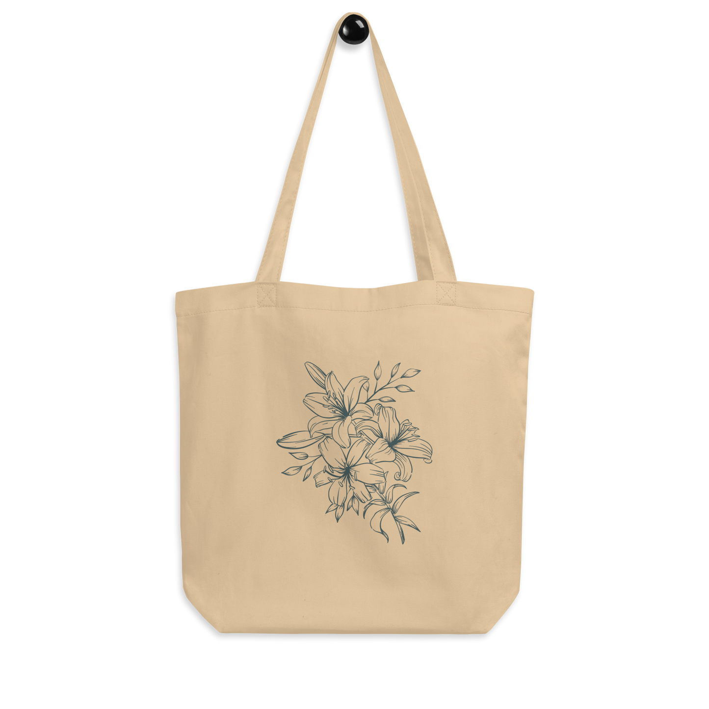 Eco Tote Bag: Green Flowers