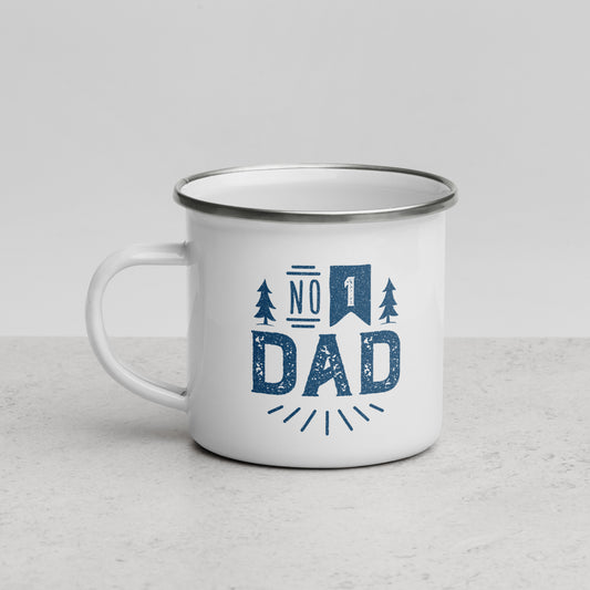 No. 1 Dad Enamel Mug