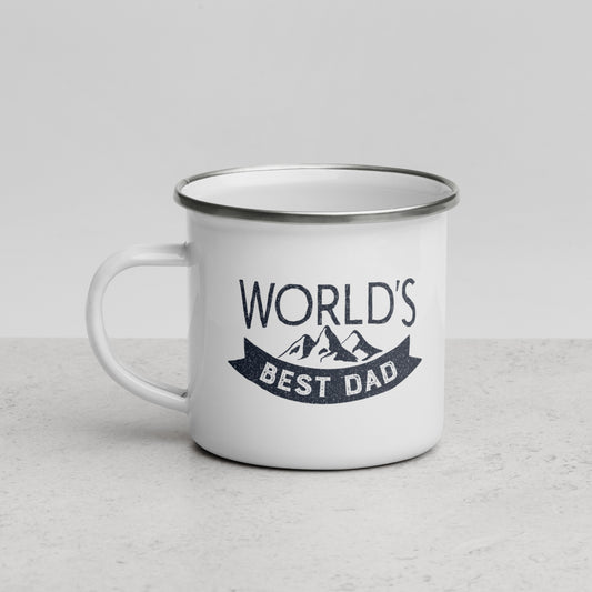 World's Best Dad Enamel Mug