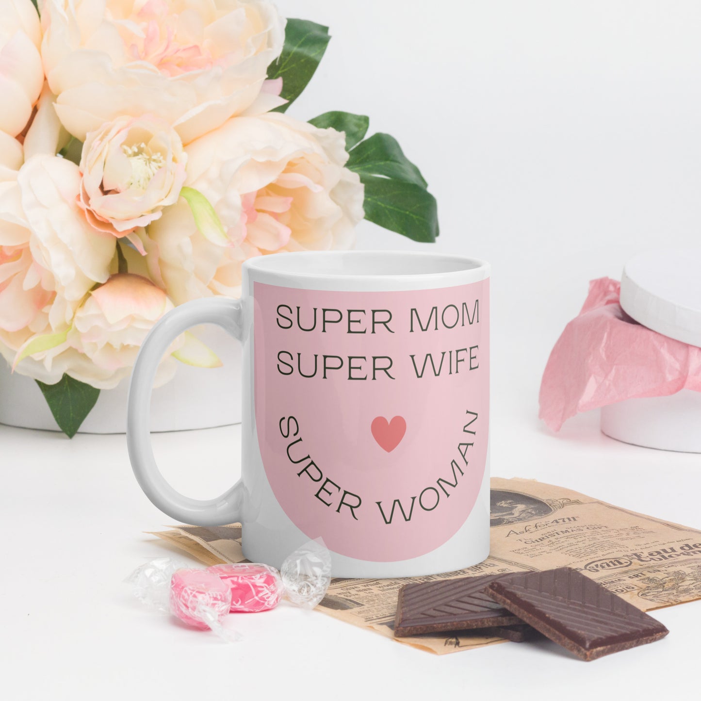 Ceramic Mug: Super Mom, Wife, Woman