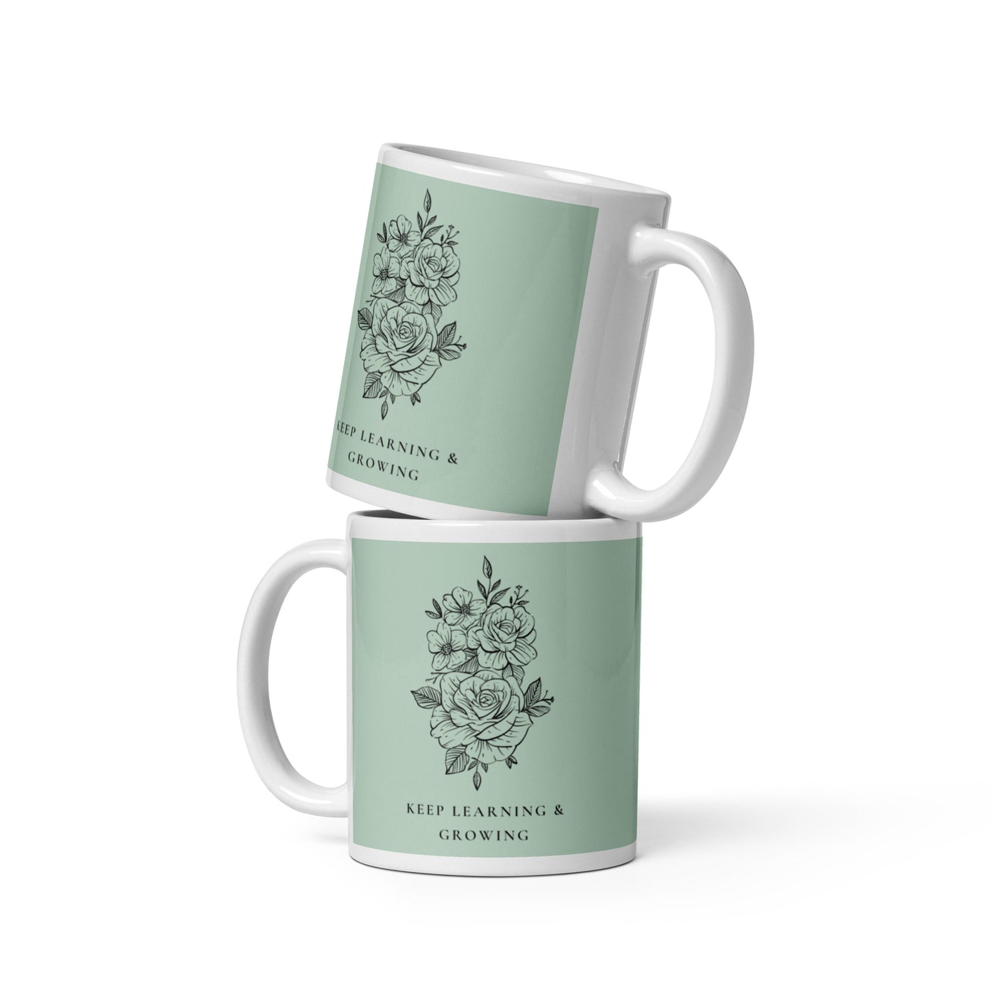 Keep Learning & Growing Ceramic Mug