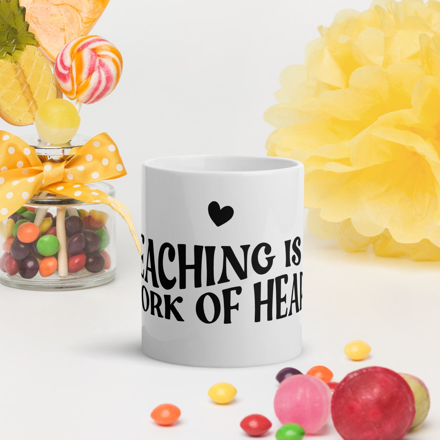 Teaching Is a Work of Heart Ceramic Mug