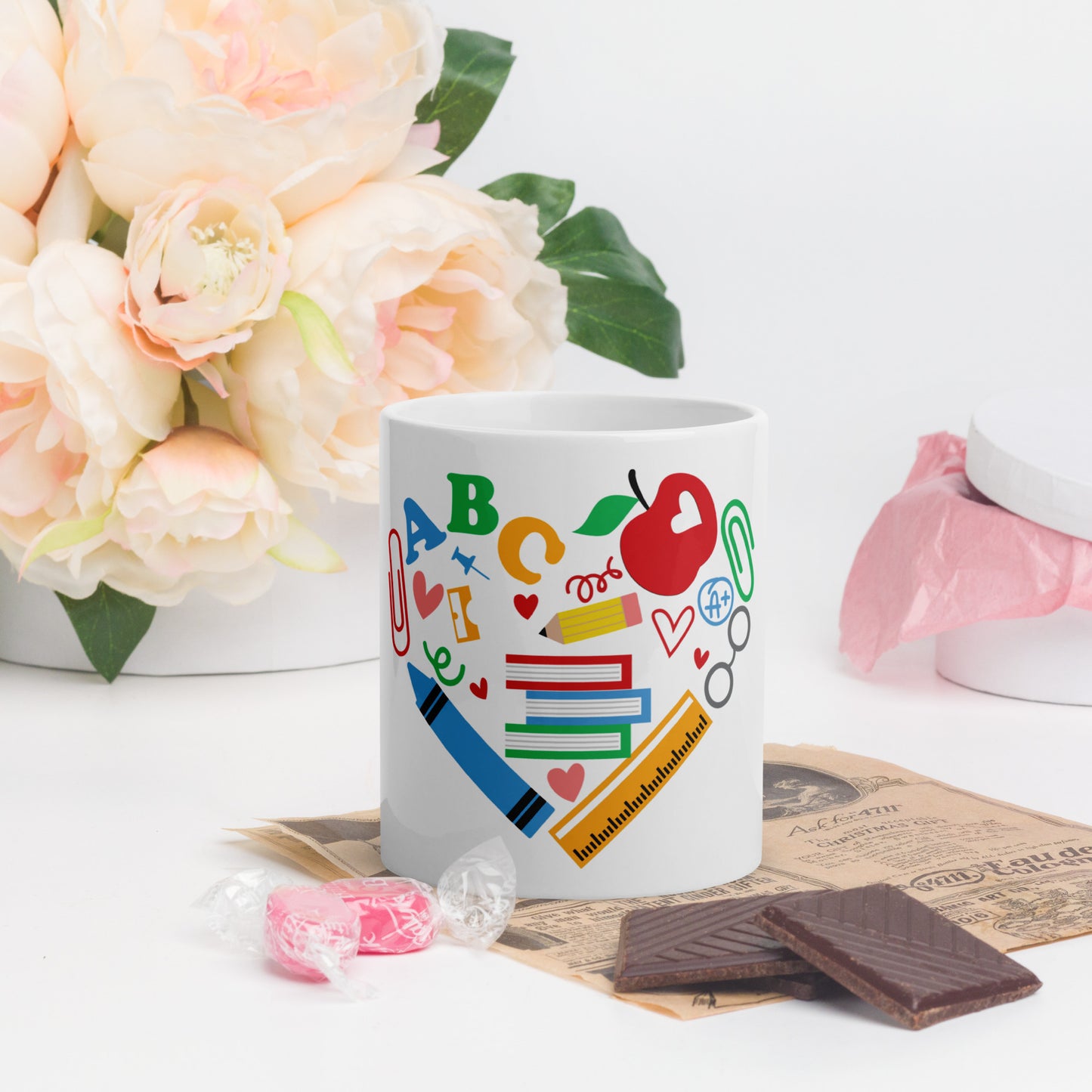 Colorful Heart Ceramic Mug