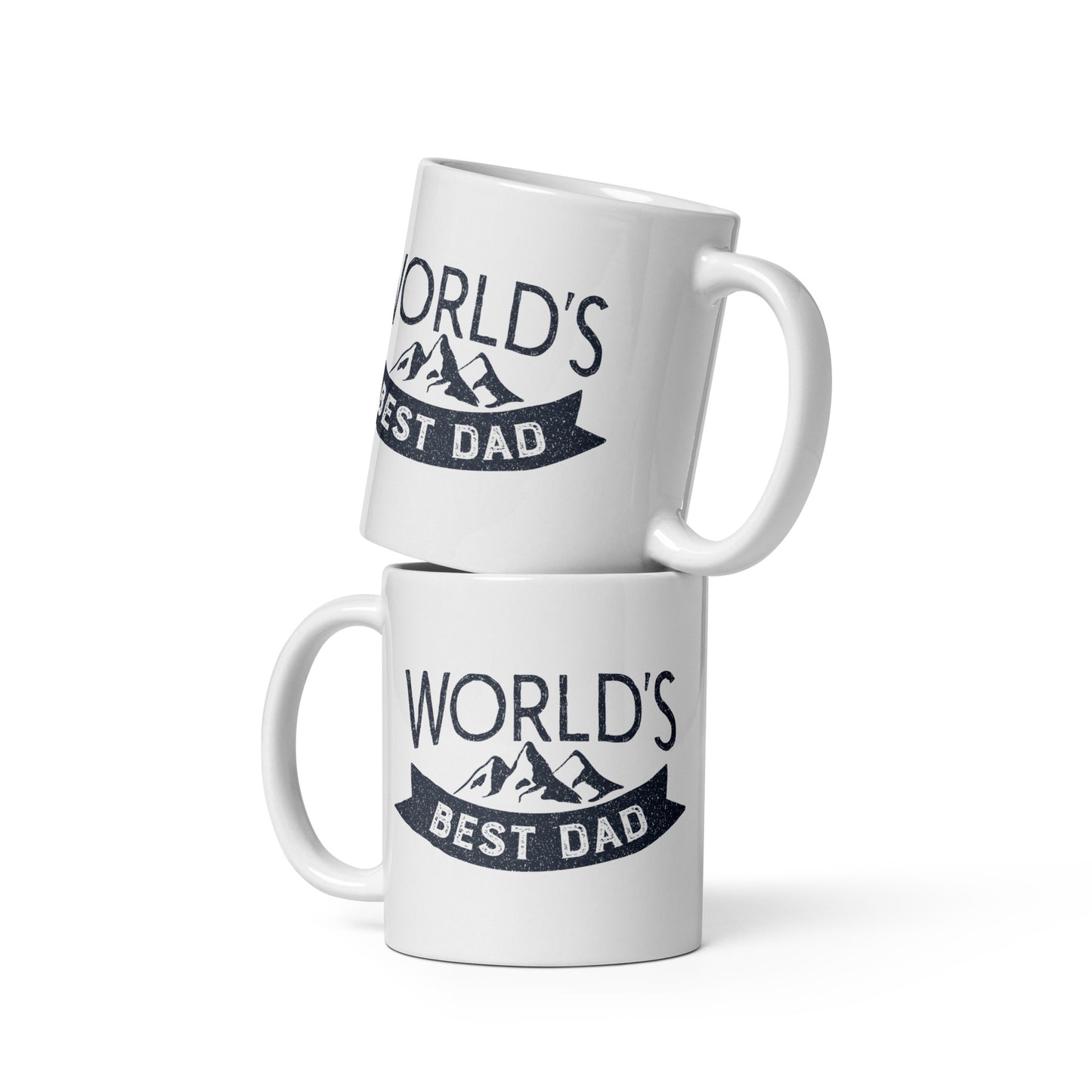 World's Best Dad (mountains) Ceramic Mug