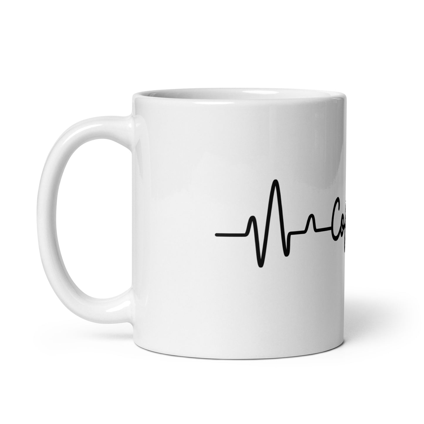 Caffeine Heart Beat Ceramic Mug