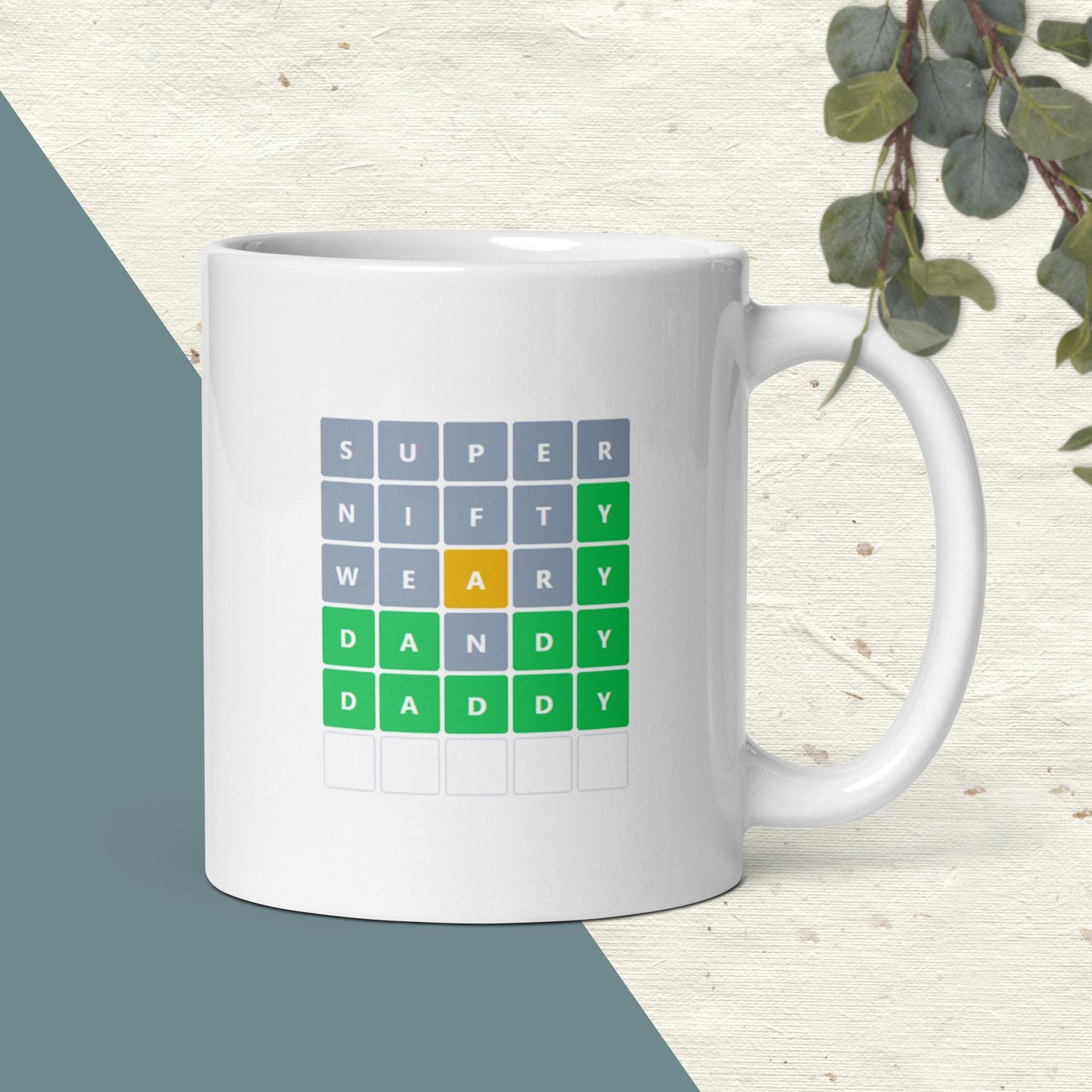 Word Scramble D-A-D-D-Y Ceramic Mug