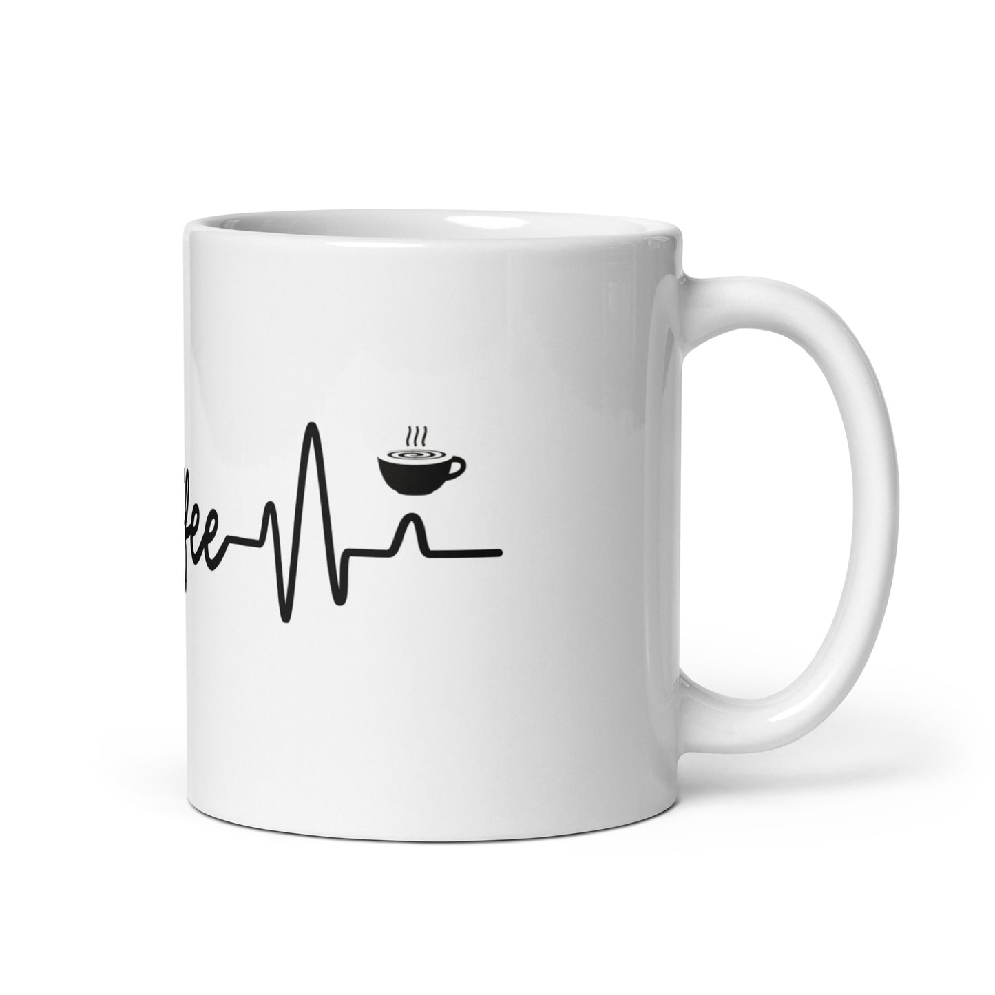 Caffeine Heart Beat Ceramic Mug