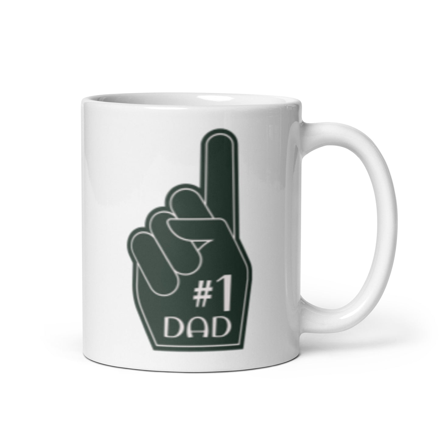 #1 Dad (foam finger) Ceramic Mug