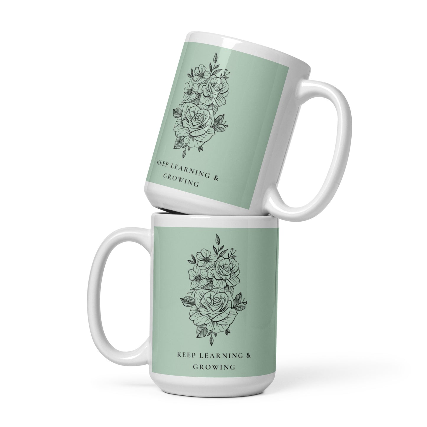 Keep Learning & Growing Ceramic Mug