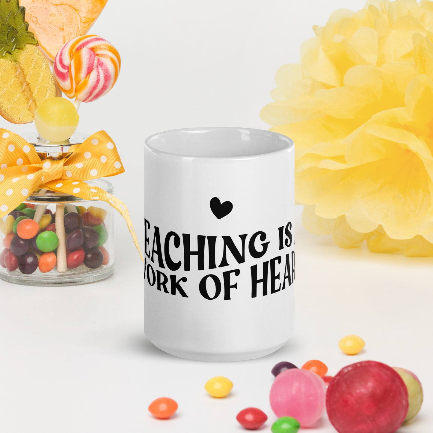 Teaching Is a Work of Heart Ceramic Mug