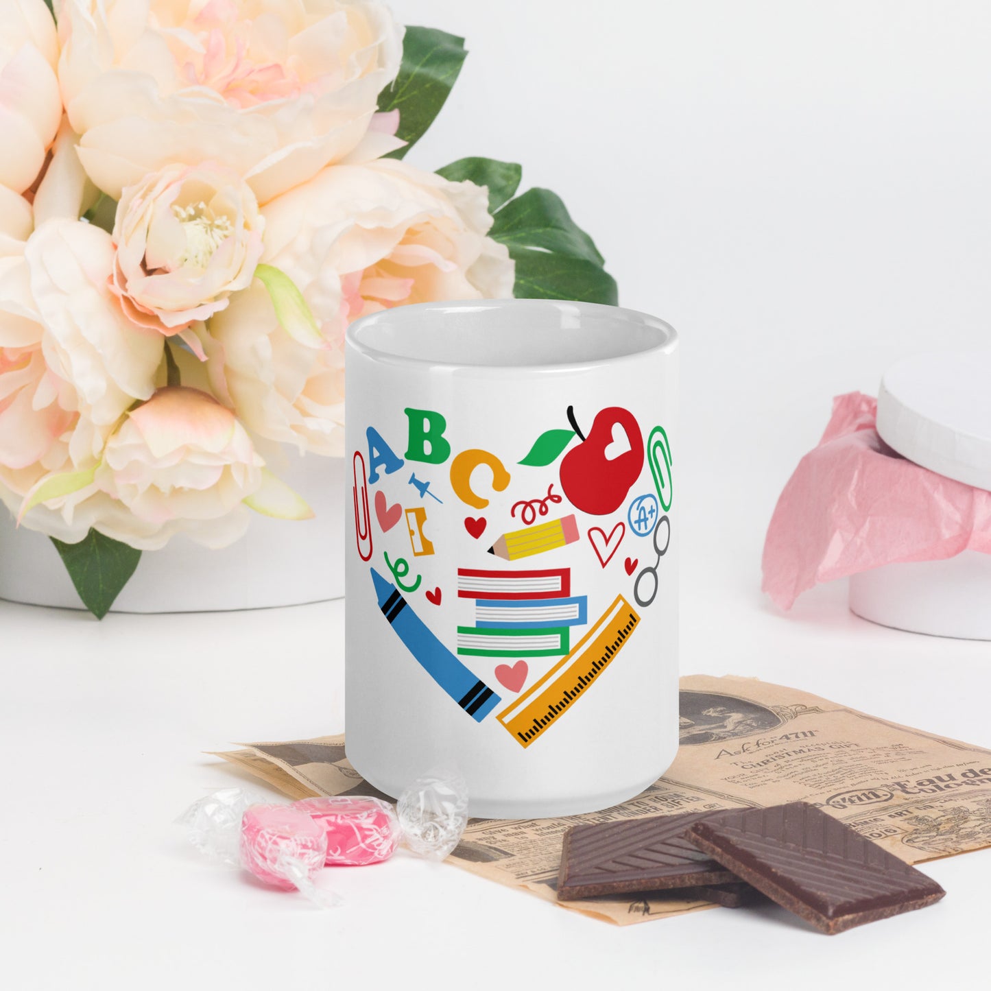 Colorful Heart Ceramic Mug