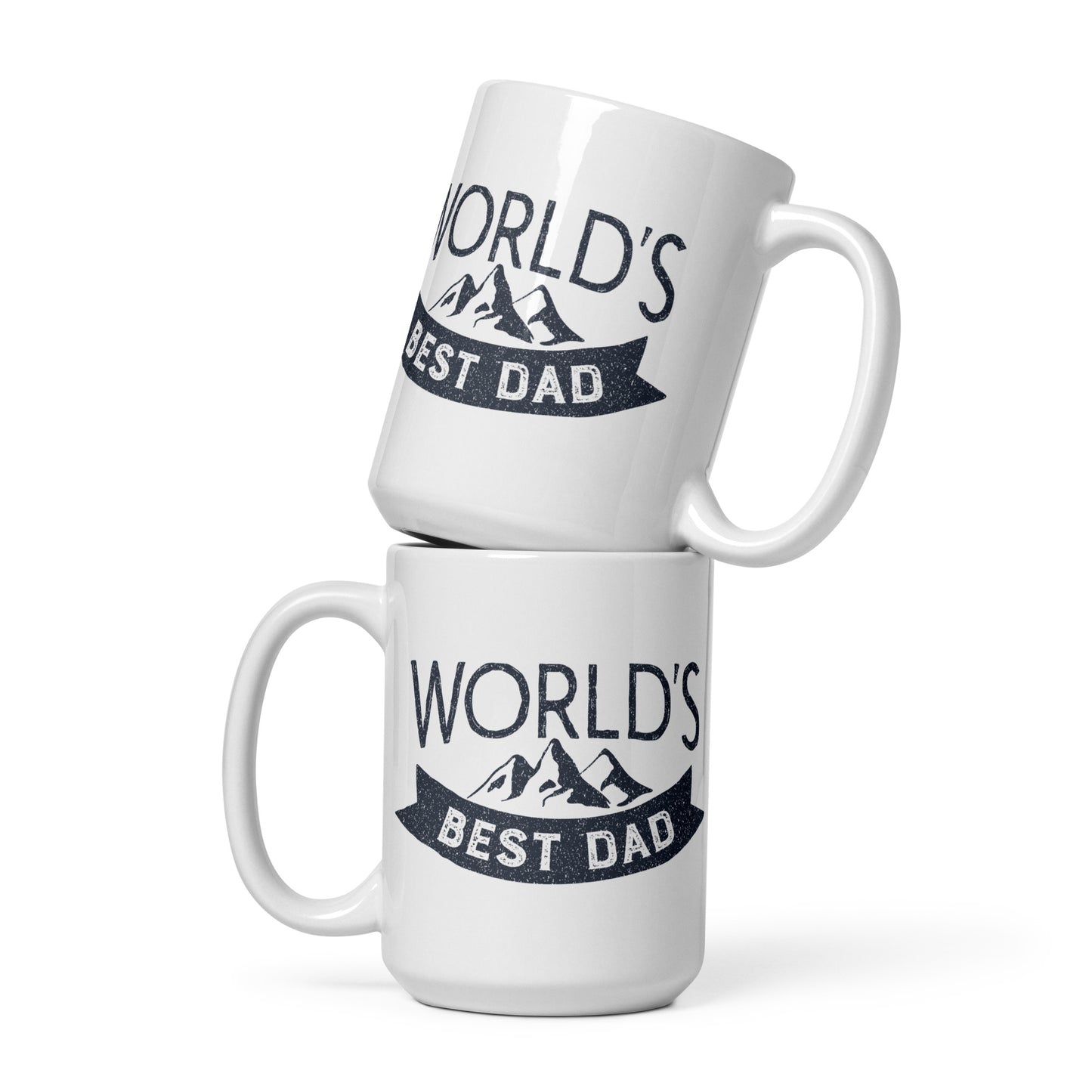 World's Best Dad (mountains) Ceramic Mug