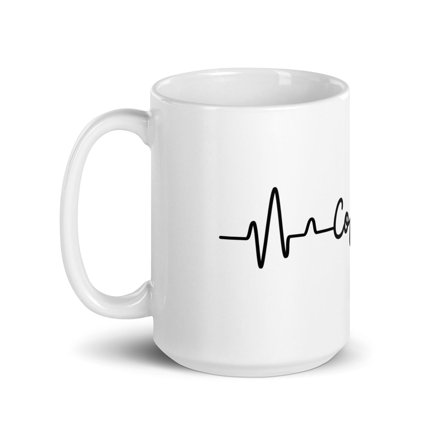 Caffeine Heart Beat Ceramic Mug