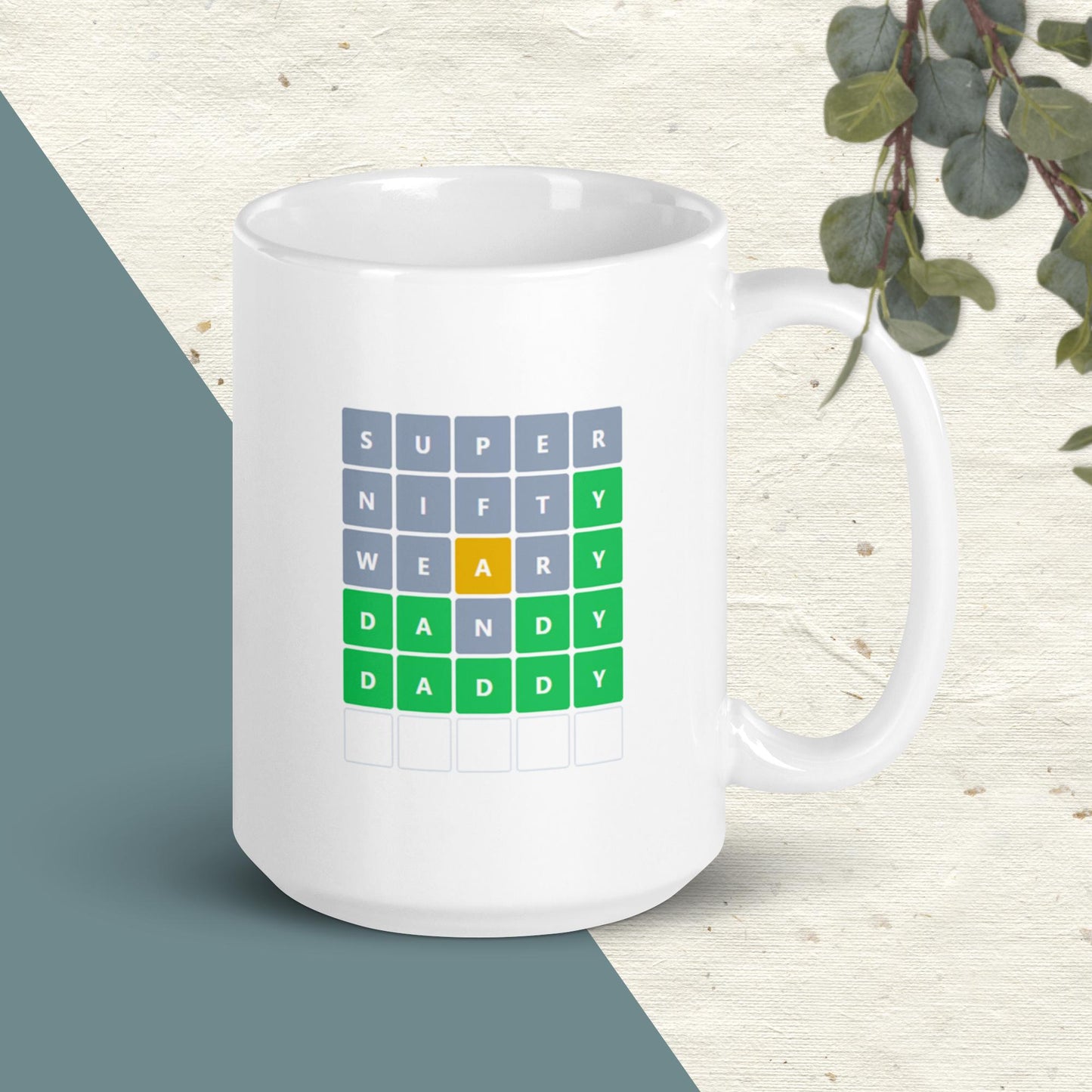 Word Scramble D-A-D-D-Y Ceramic Mug