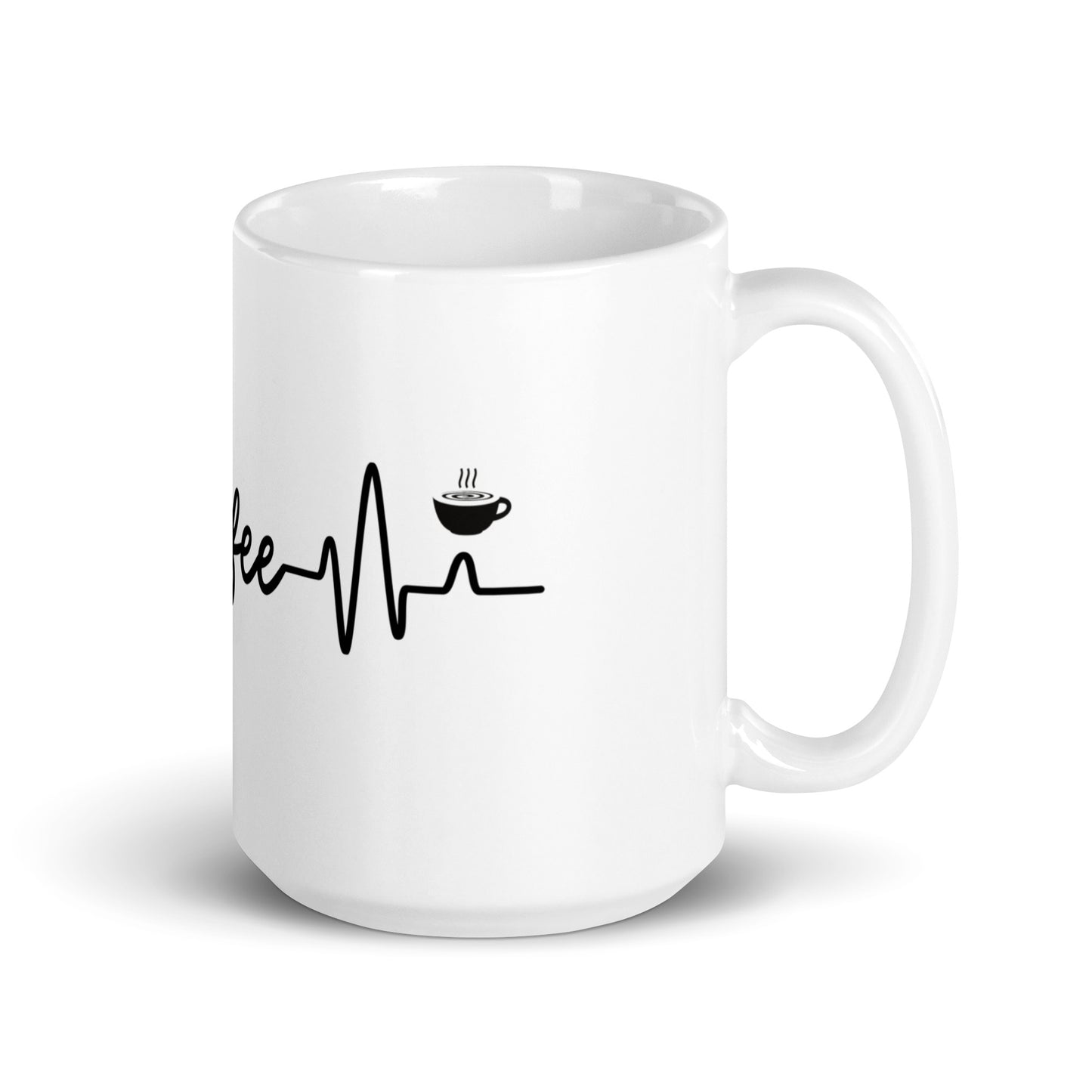 Caffeine Heart Beat Ceramic Mug