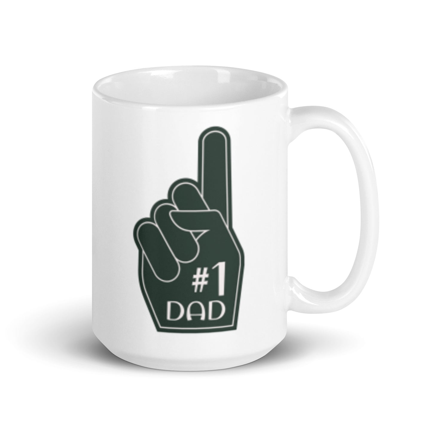 #1 Dad (foam finger) Ceramic Mug